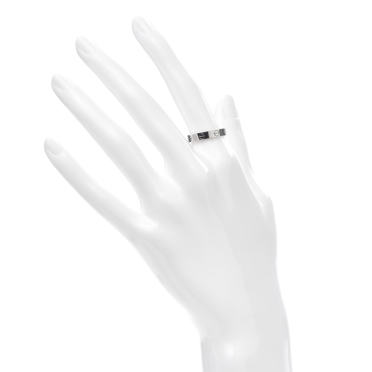 18K White Gold 3.5mm LOVE Wedding Band Ring 53 6.25