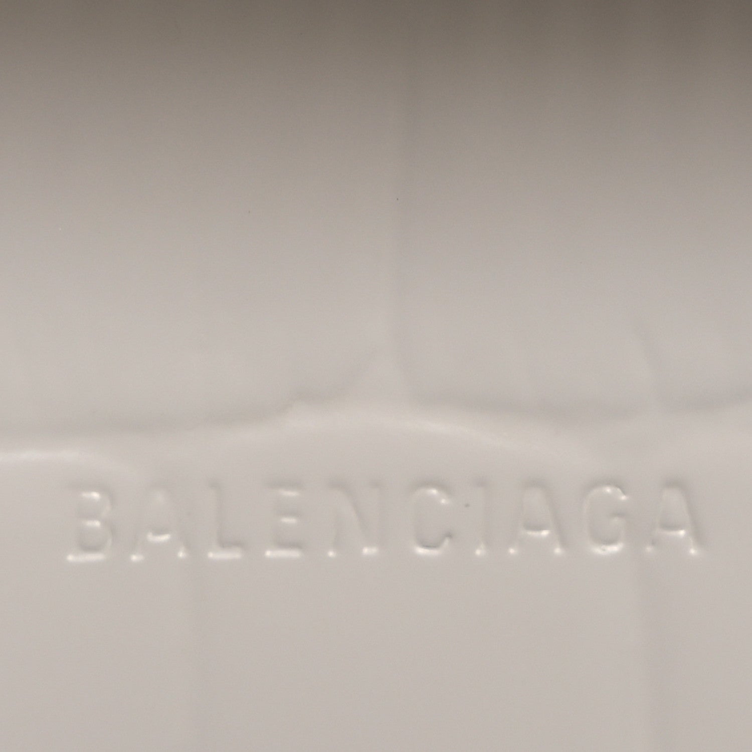 Balenciaga Semi Shiny Calfskin Crocodile Embossed Neo Classic Silver Hardware Mini City White 6 of 12