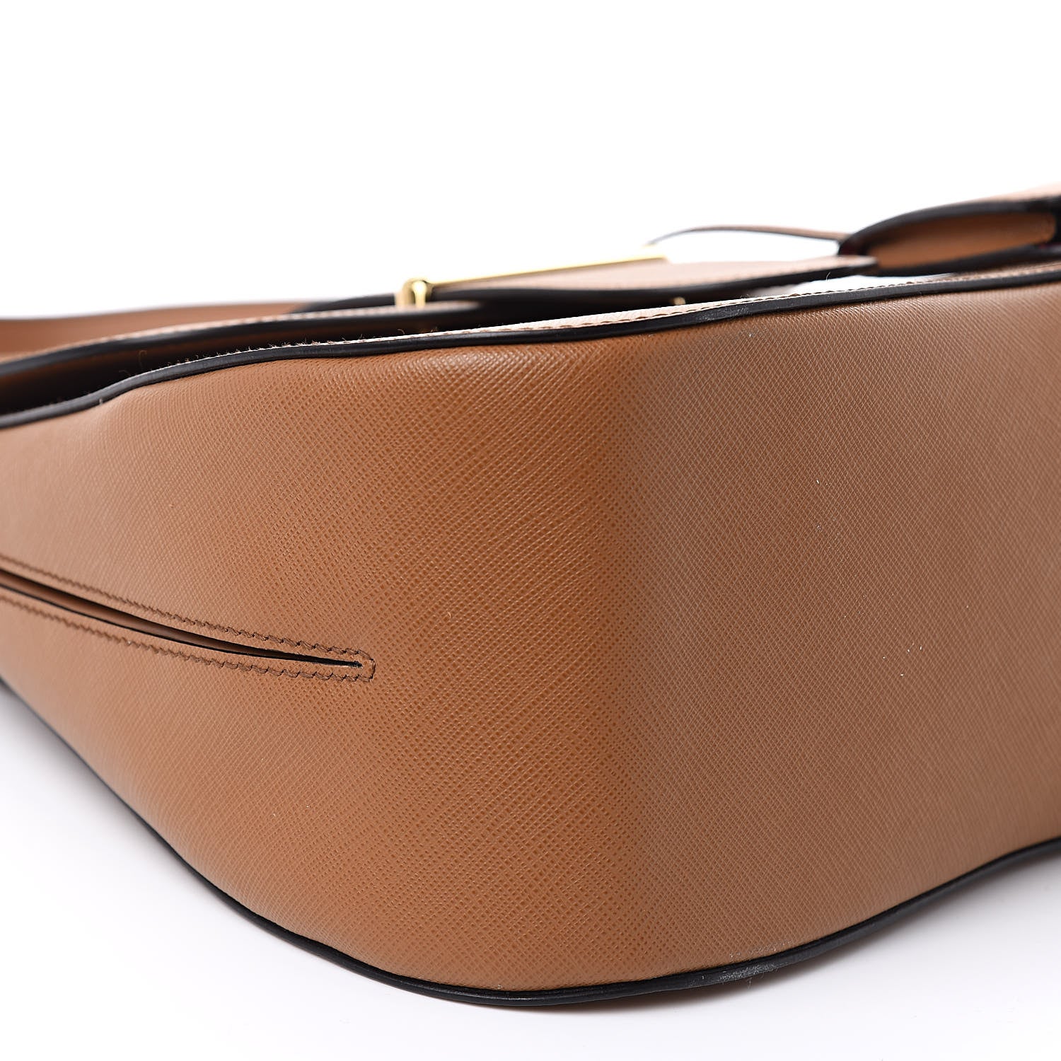 Prada Saffiano Lux Large Sidonie Top Handle Bag Caramel 8 of 10