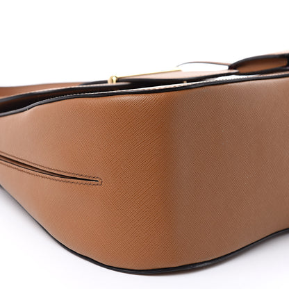 Prada Saffiano Lux Large Sidonie Top Handle Bag Caramel 8 of 10
