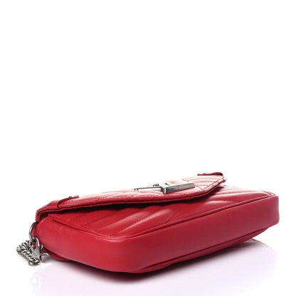 Louis Vuitton Calfskin New Wave Chain Pochette Scarlet 4 of 10