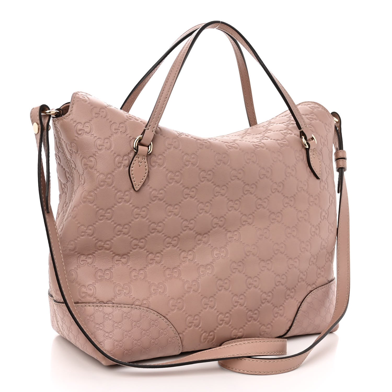 Gucci Guccissima Medium Bree Foldover Tote Soft Pink 3 of 11
