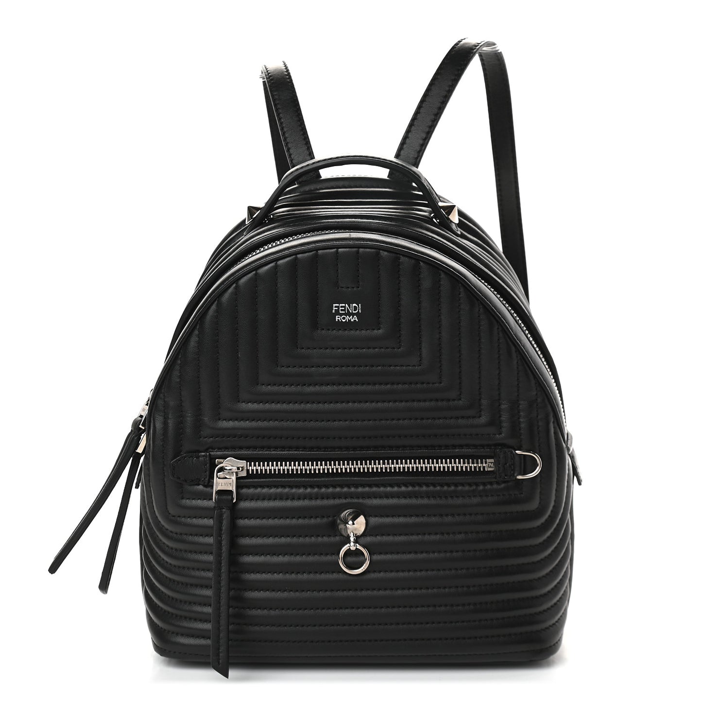 Shiny Nappa Trapuntata Mini Backpack Black