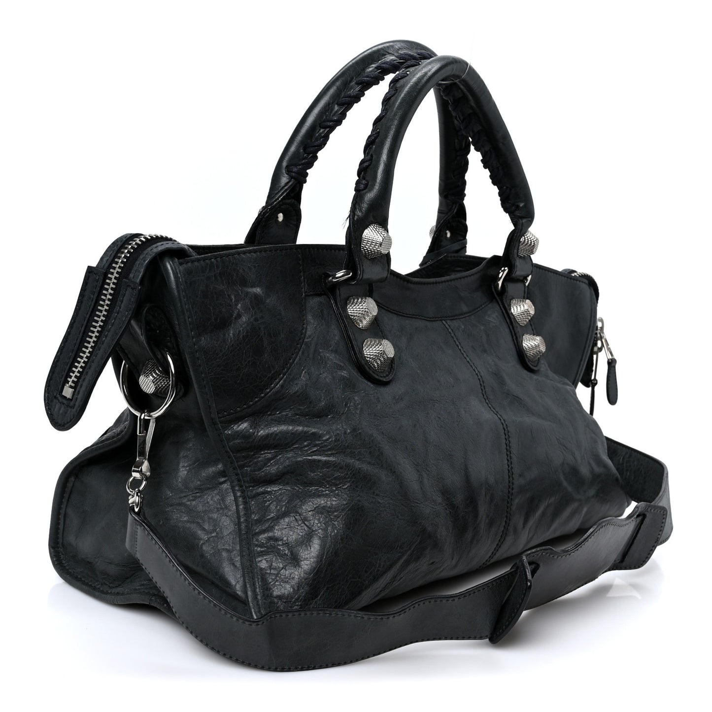 Agneau Giant 21 Silver Hardware Part Time Black