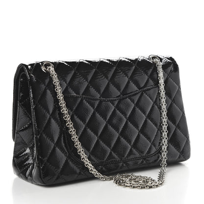 Chanel Distressed Patent Quilted 2.55 Reissue 227 Flap Black 3 of 11