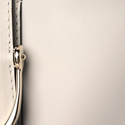 Gucci Calfskin Medium Stirrup Top Handle Bag White 18 of 20