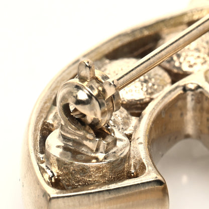 Chanel Pearl Crystal CC Brooch Gold Pearly White 4 of 5