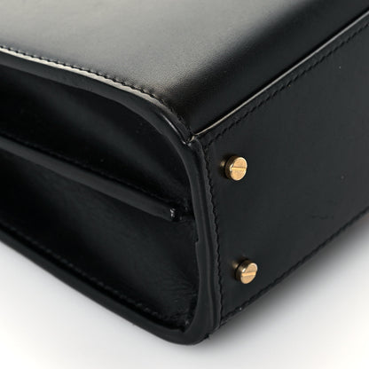 Saint Laurent Suede Leopard Print Mini Classic Monogram Cassandra Top Handle Manto Naturale Black 8 of 11