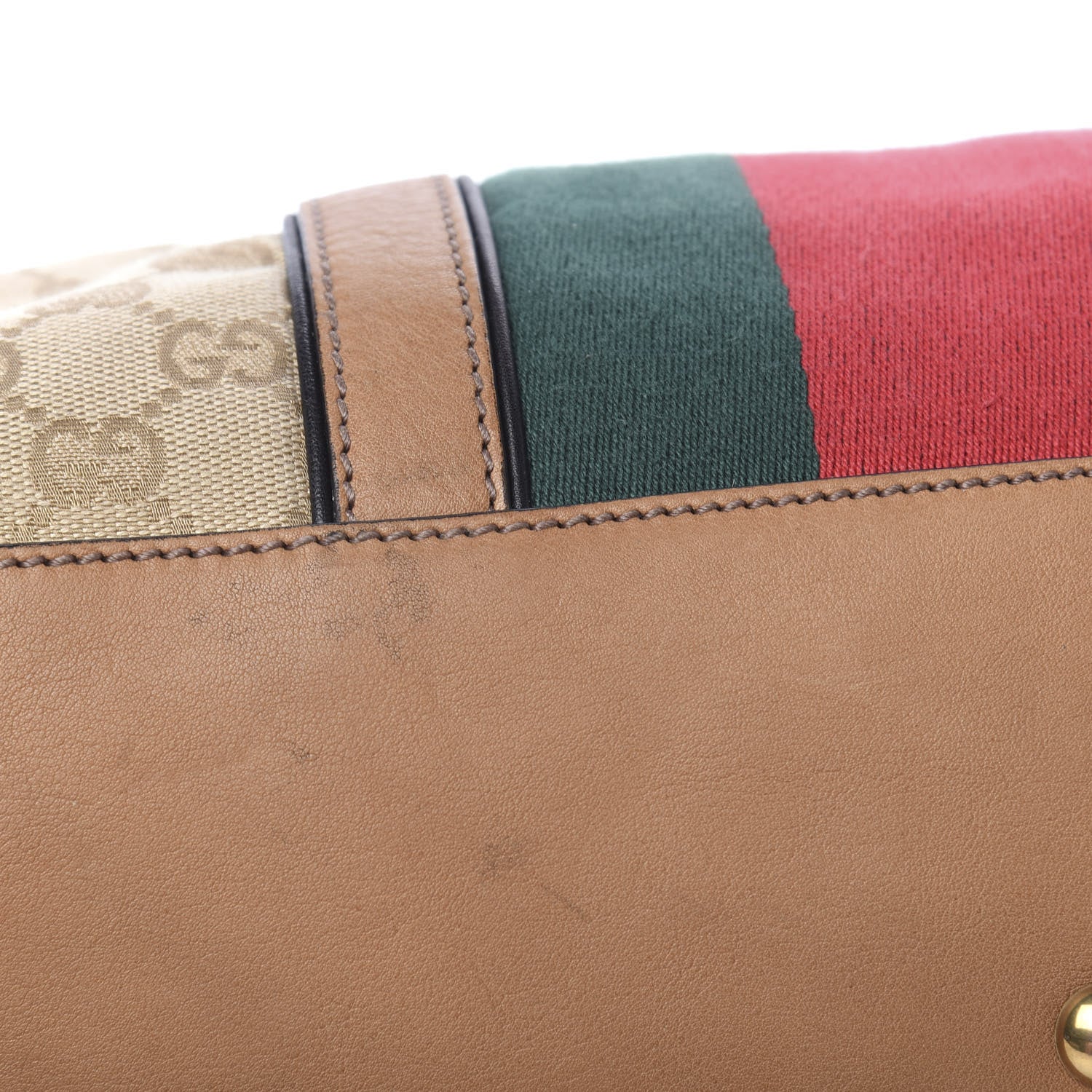 Gucci Monogram Web Medium Rania Top Handle Bag Sand 13 of 18