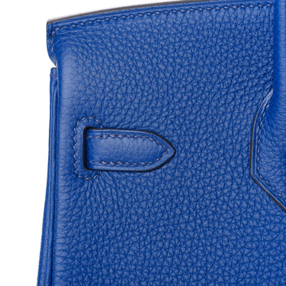 Hermes Togo Verso Birkin 25 Bleu Royal Capucine 11 of 35