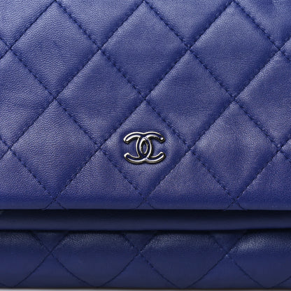 Chanel Lambskin Quilted CC Beauty Clutch Blue 8 of 10