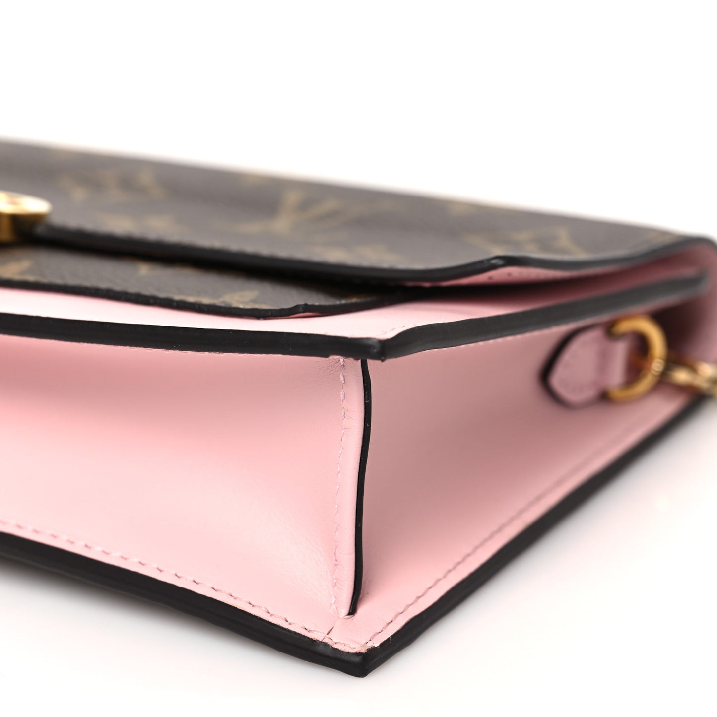 Monogram Flore Chain Wallet Rose Ballerine