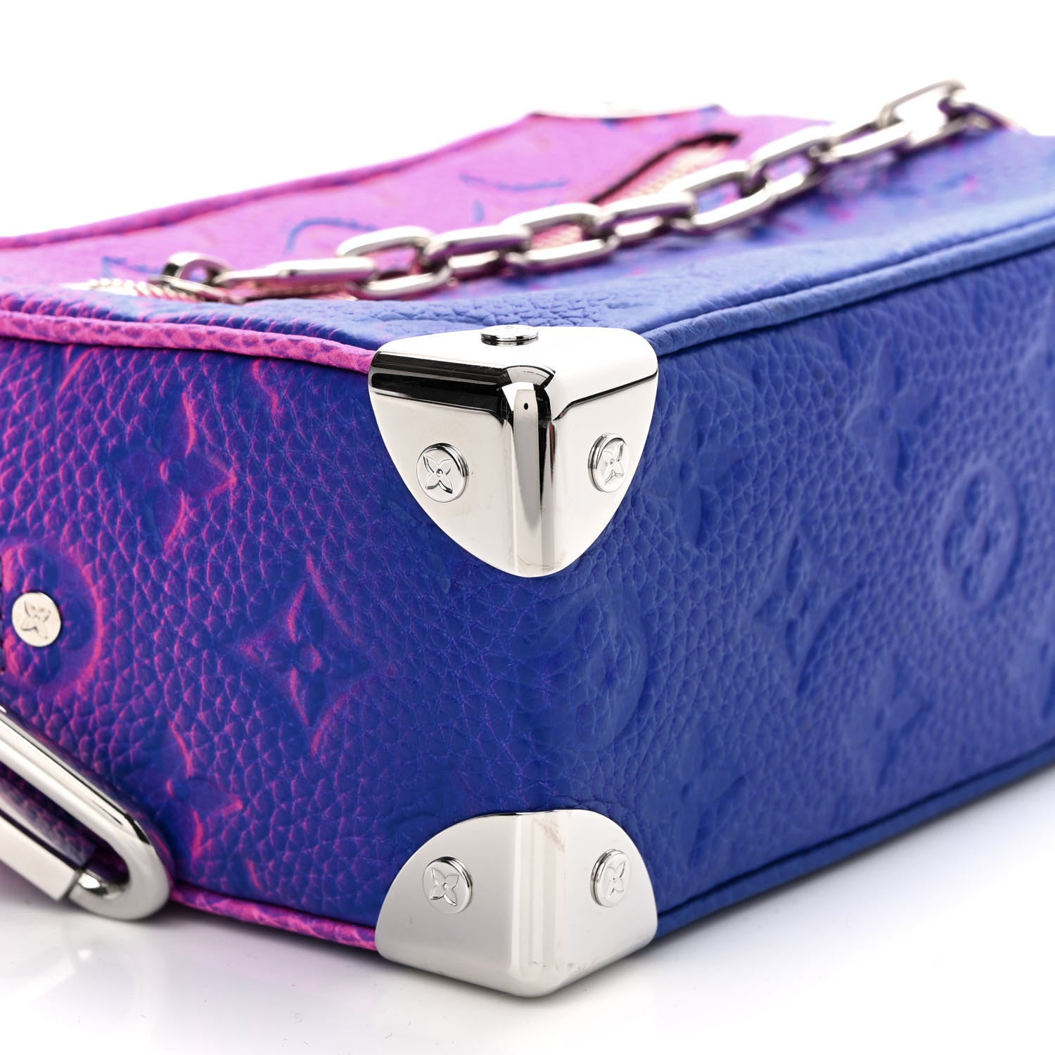 Louis Vuitton Taurillon Illusion Mini Soft Trunk Bleu Rose 8 of 9