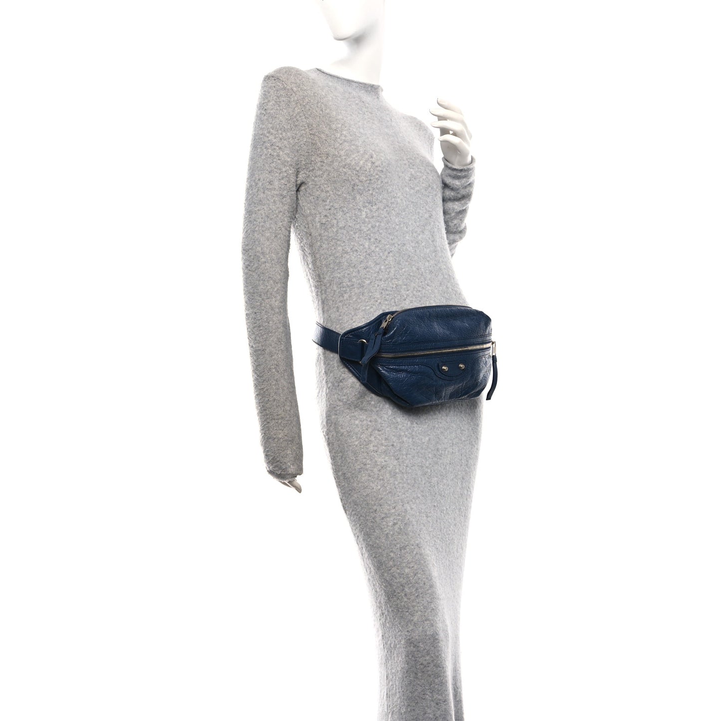 Stadio Classic Silver Hardware Neo Lift Hip Bag Bleu Roi