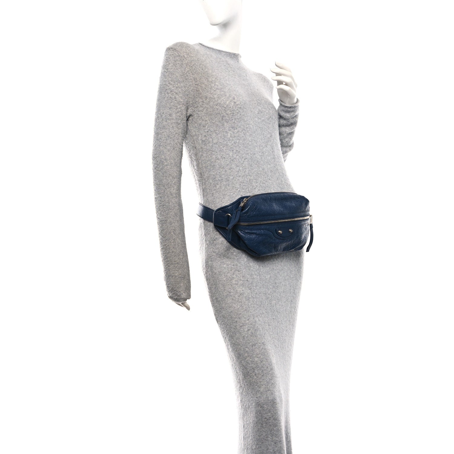 Balenciaga Stadio Classic Silver Hardware Neo Lift Hip Bag Bleu Roi 2 of 10