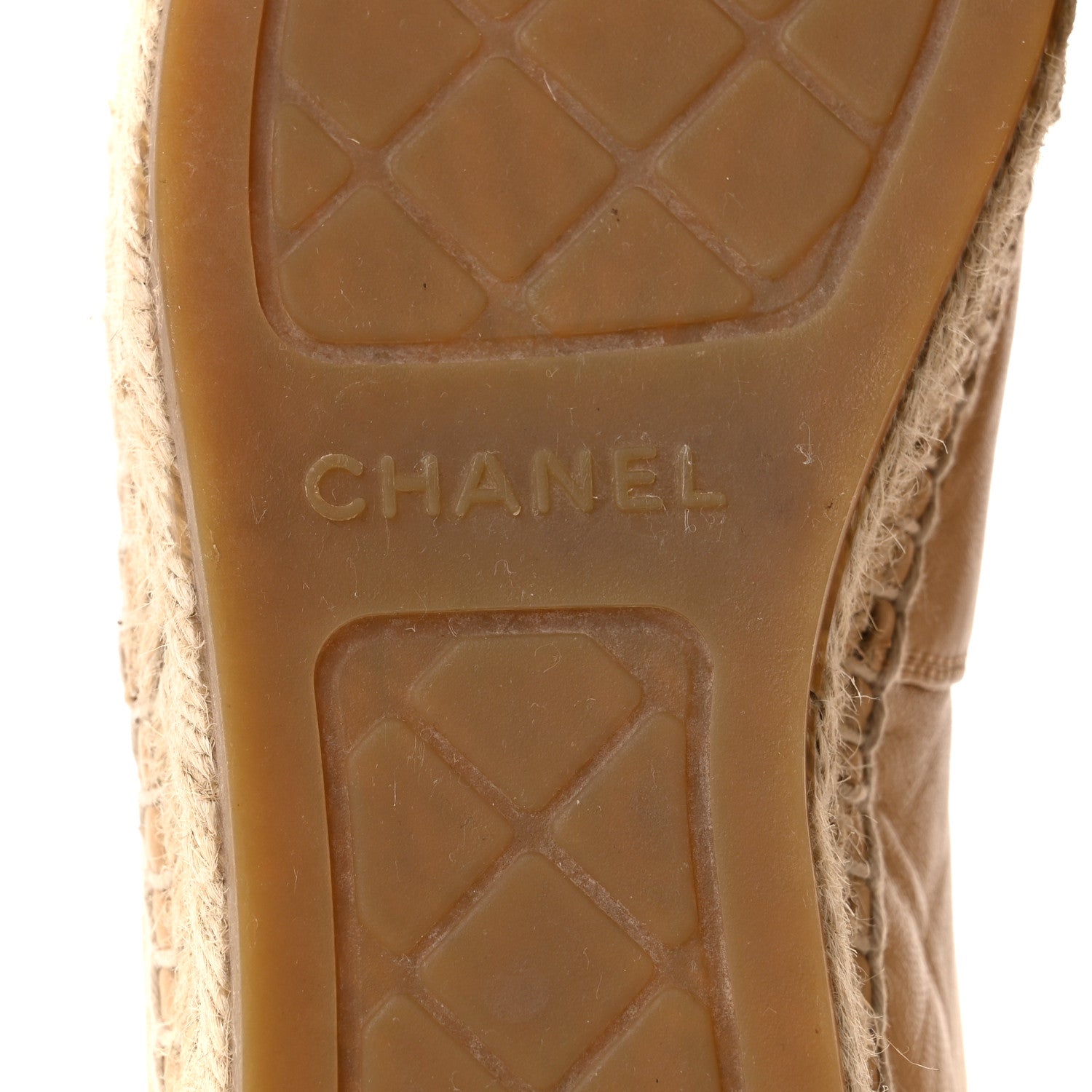 Chanel Lambskin CC Espadrilles 38 Beige Black 7 of 10