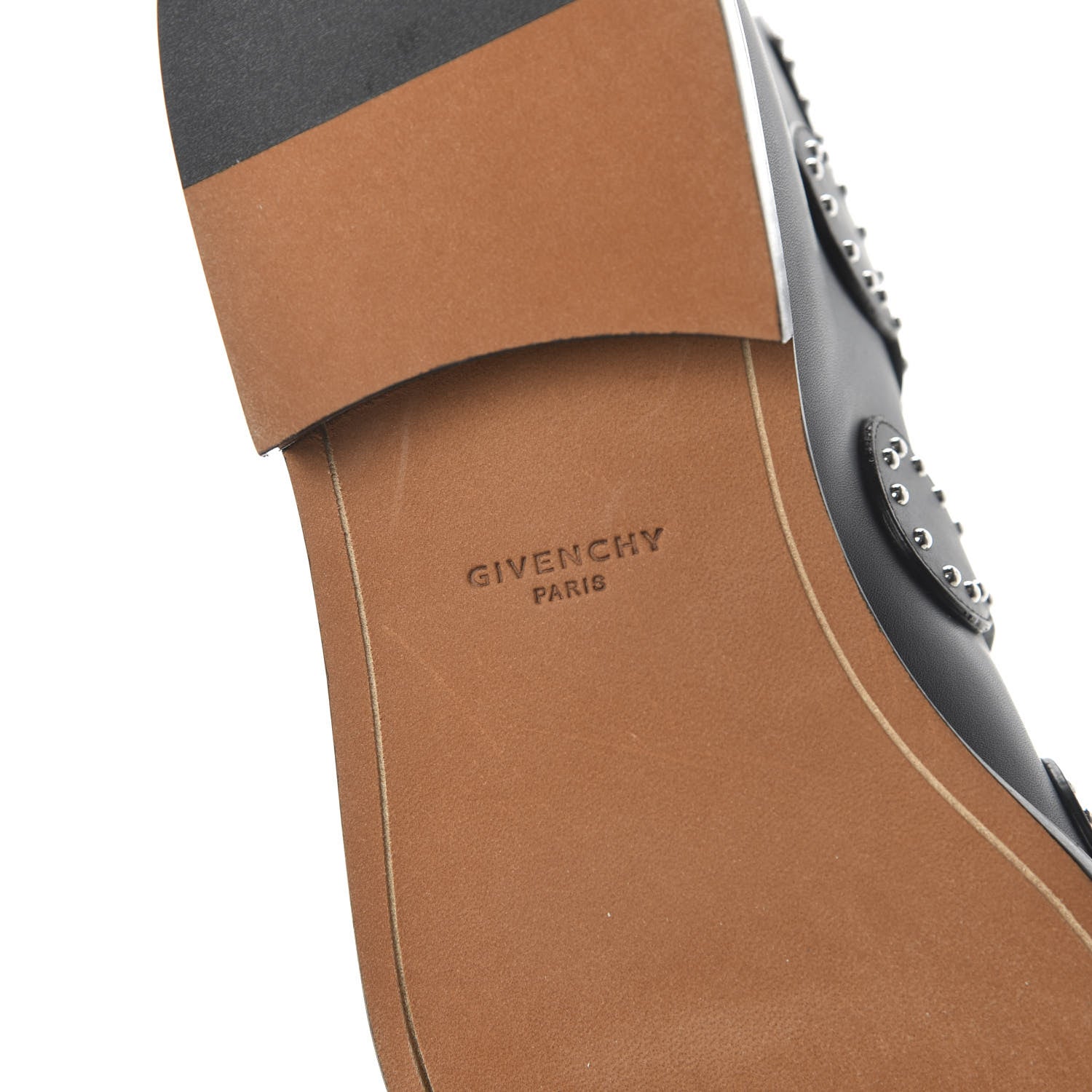 Givenchy Calfskin Studded Prue Buckle Bootie 39.5 Black 6 of 9