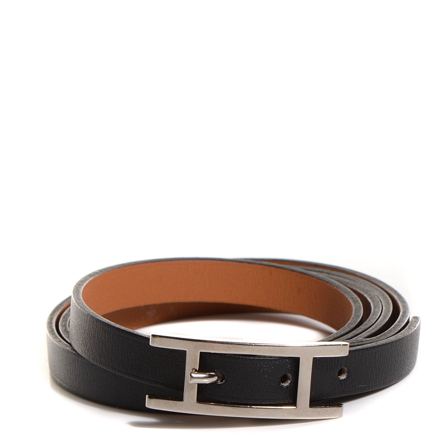 Hermes Chamonix Hapi 3 GM Triple Tour Wrap Bracelet Black 1 of 7