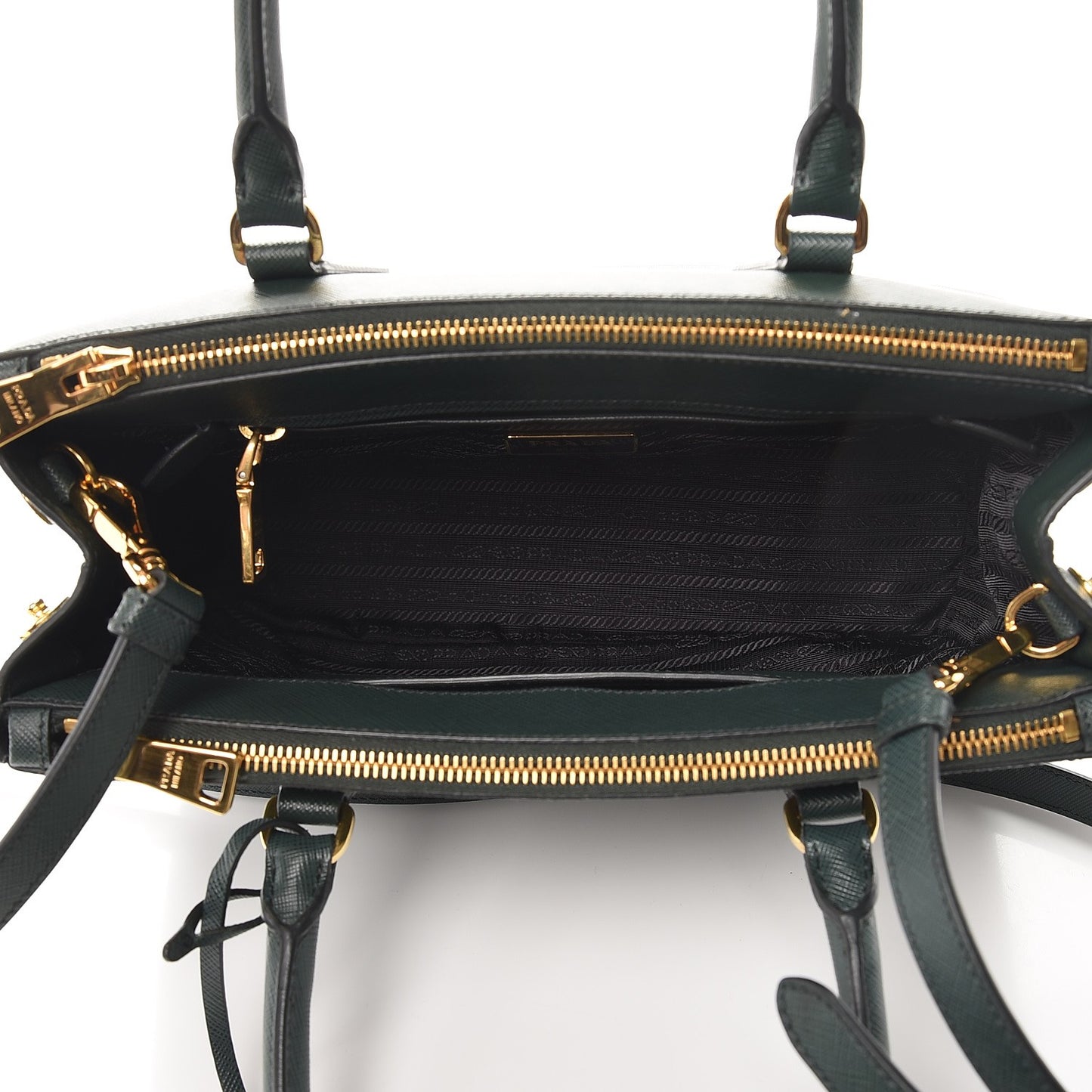 Saffiano Small Galleria Double Zip Tote Smeraldo