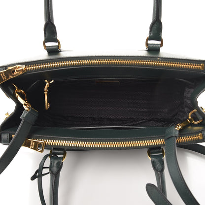 Prada Saffiano Small Galleria Double Zip Tote Smeraldo 6 of 9