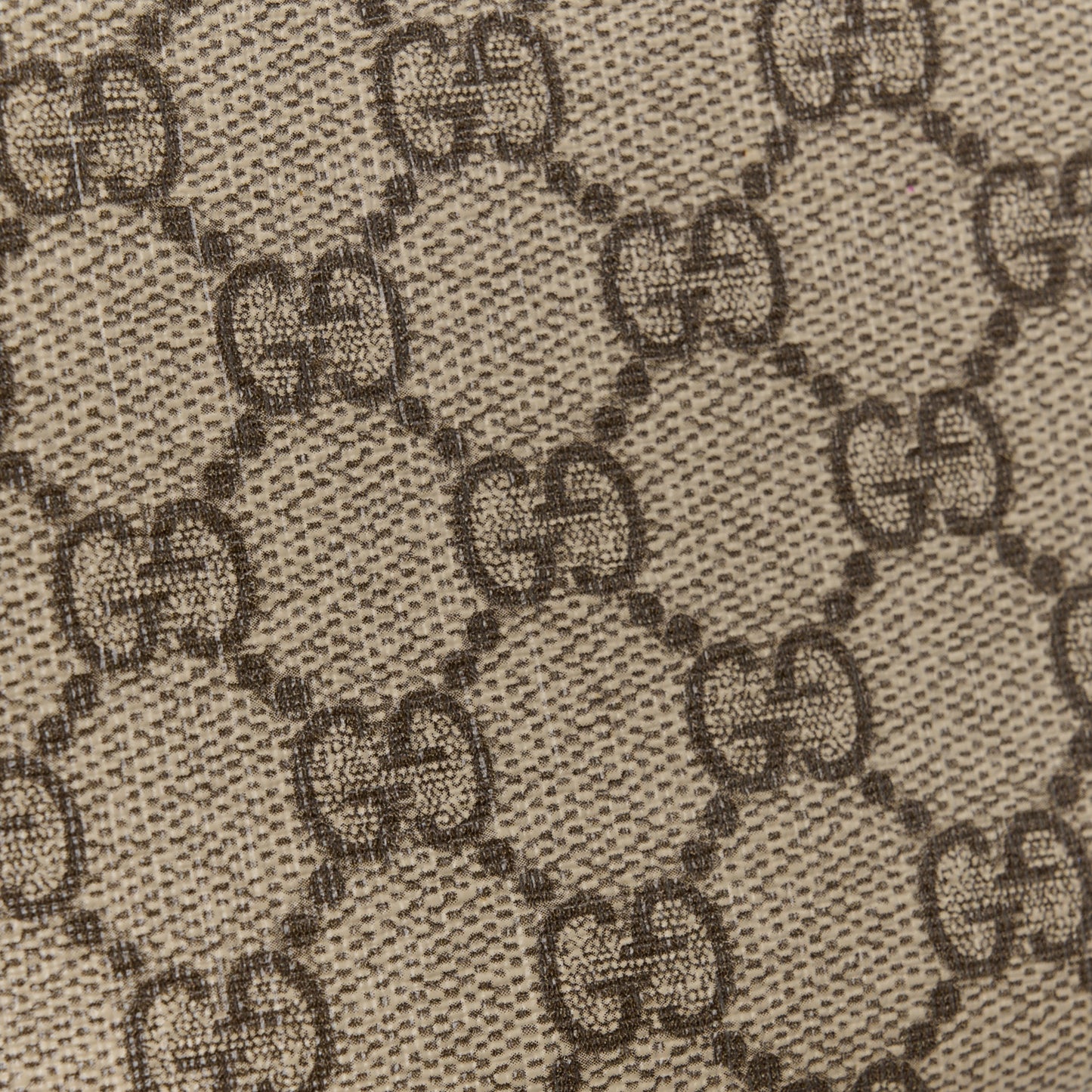 GG Supreme Monogram Textured Calfskin Web Large Ophidia Cosmetic Case Beige Ebony New Acero