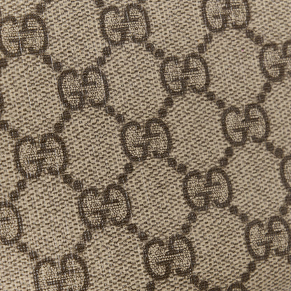 Gucci GG Supreme Monogram Textured Calfskin Web Large Ophidia Cosmetic Case Beige Ebony New Acero 11 of 11