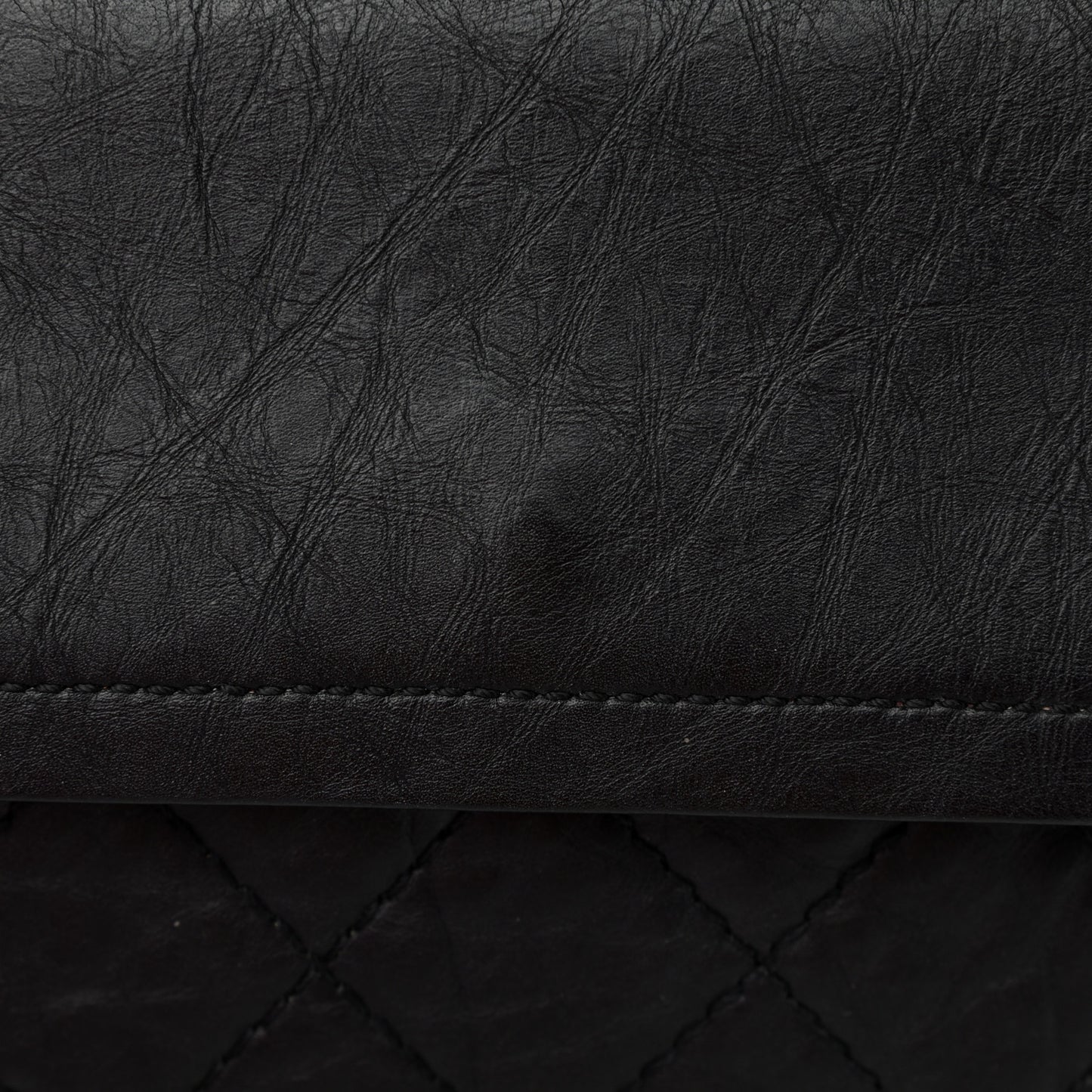 Aged Calfskin Quilted 2.55 Reissue 226 Flap Black
