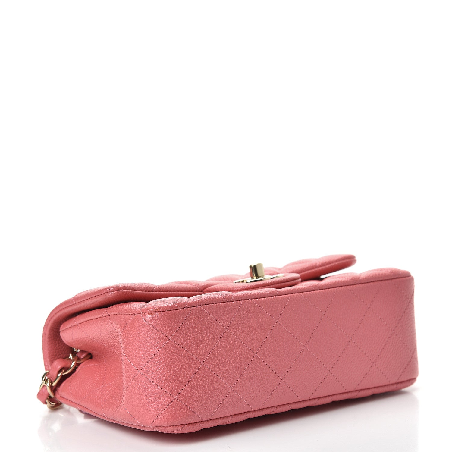 Chanel Iridescent Caviar Quilted Mini Rectangular Flap Dark Pink 3 of 13