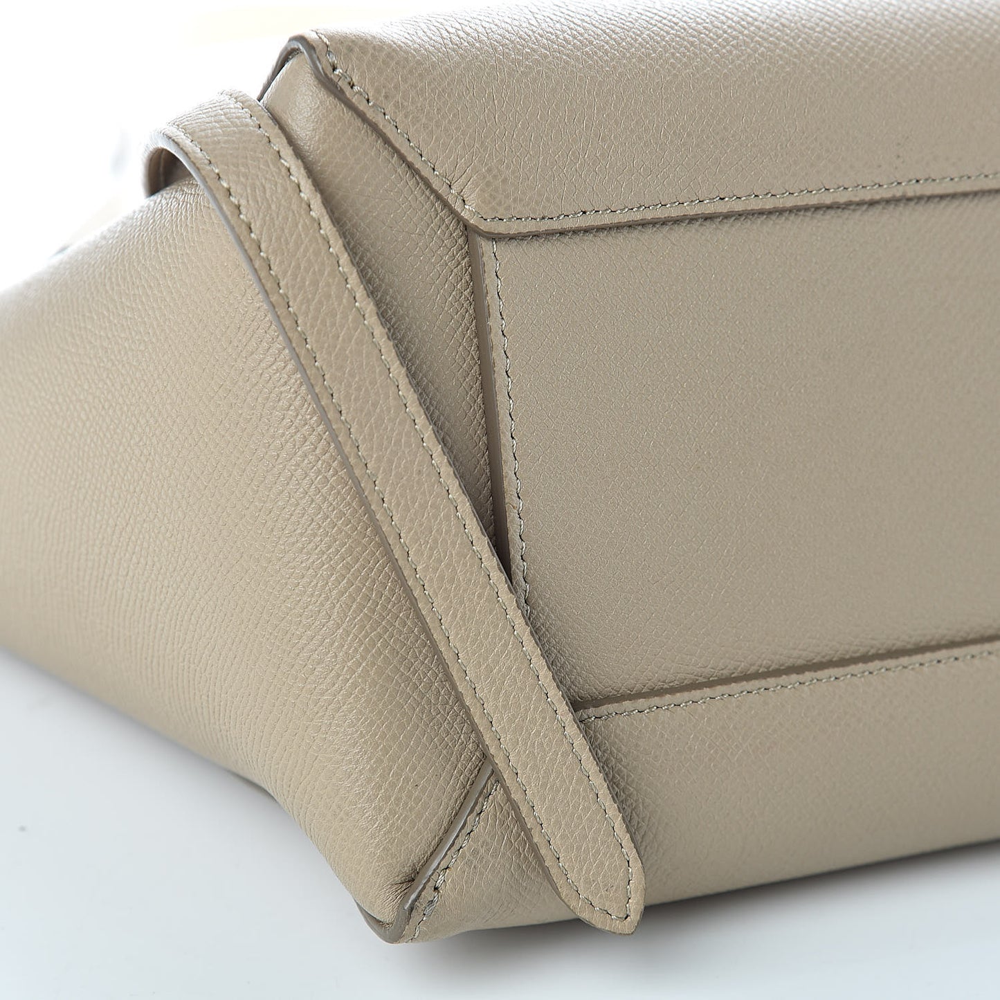 Grained Calfskin Micro Belt Bag Light Taupe