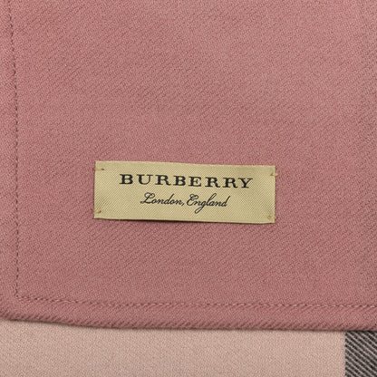 Burberry Wool Solid To Check Charlotte Cape Scarf Pink 2 of 3