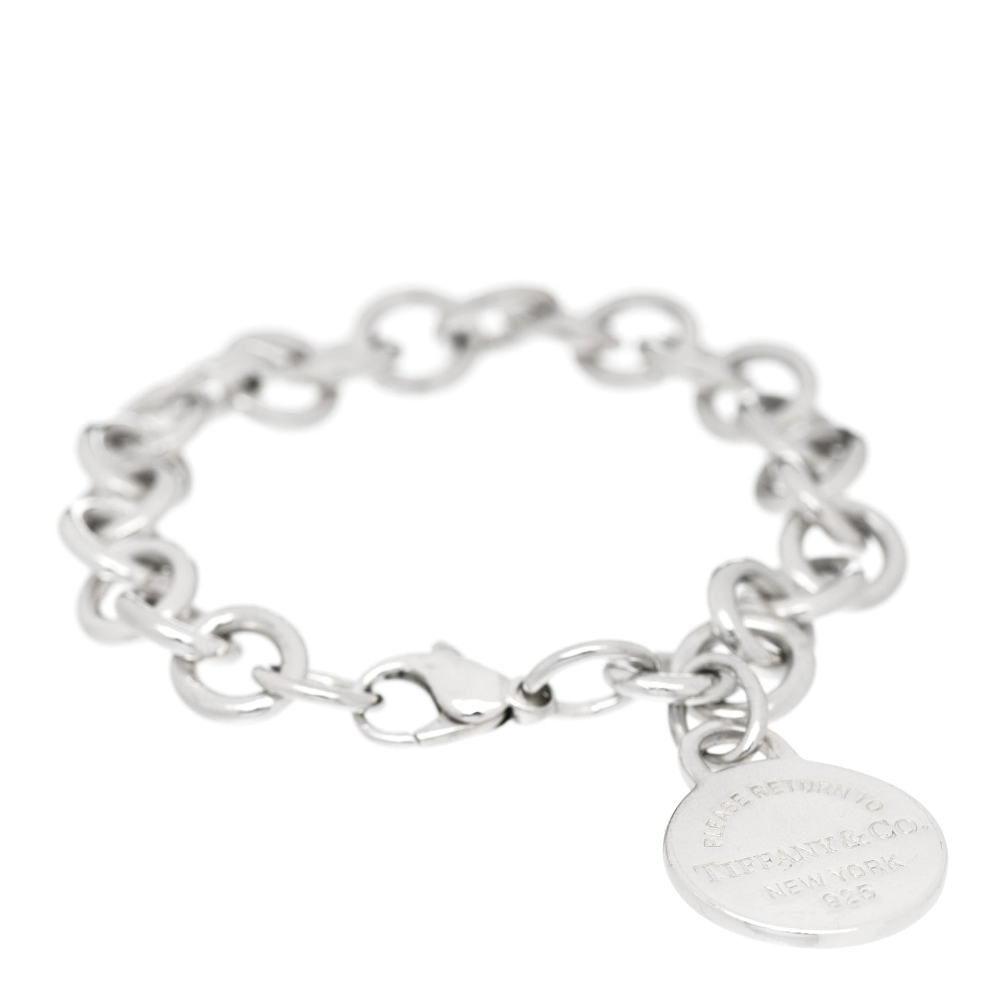Sterling Silver Return to Tiffany Round Tag Charm Bracelet