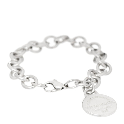 Tiffany Sterling Silver Return to Tiffany Round Tag Charm Bracelet 1 of 4