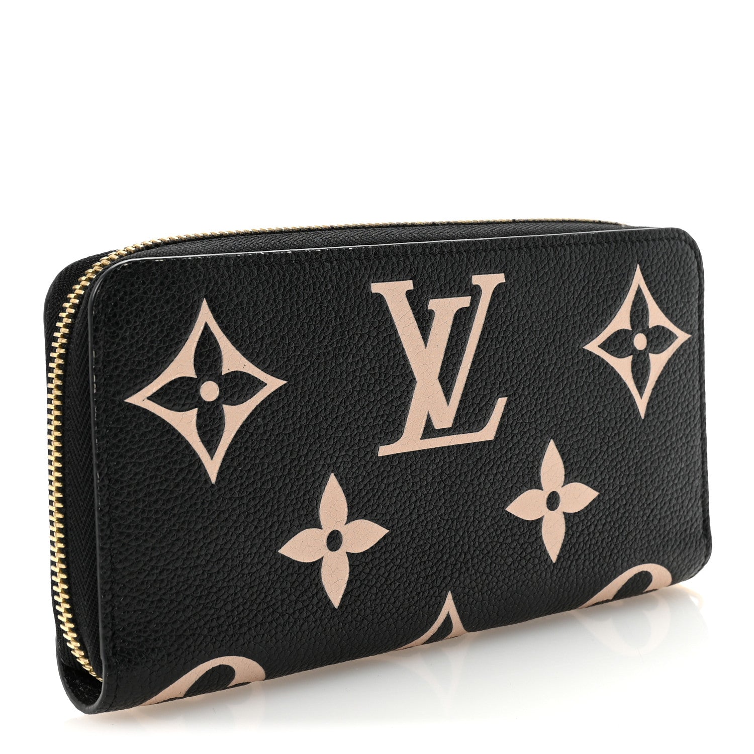 Louis Vuitton Empreinte Monogram Giant Zippy Wallet Black Beige 3 of 7
