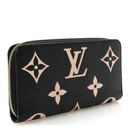 Louis Vuitton Empreinte Monogram Giant Zippy Wallet Black Beige 3 of 7