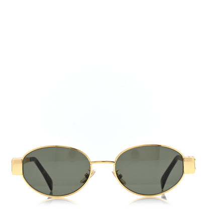 Celine Metal Triomphe 01 Sunglasses CL40235U Gold Green 2 of 7