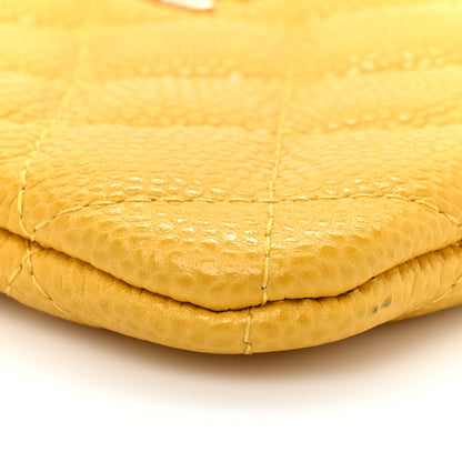 Chanel Caviar Quilted Small Cosmetic Case Yellow 8 of 9