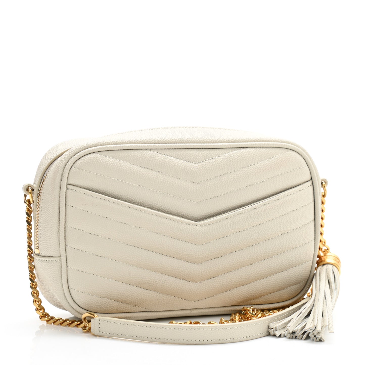 Grain De Poudre Matelasse Monogram Mini Lou Camera Bag Crema Soft