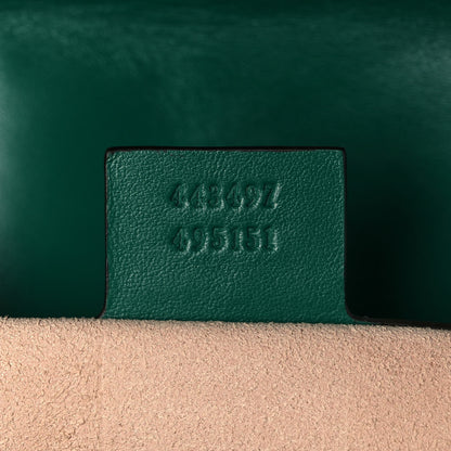 Gucci Calfskin Matelasse Small GG Marmont Shoulder Bag Emerald Green 7 of 11