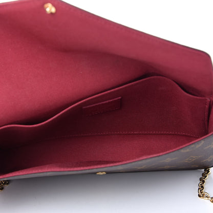Louis Vuitton Monogram Pochette Felicie Chain Wallet Fuchsia 5 of 12
