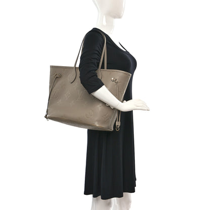 Louis Vuitton Empreinte Monogram Giant Neverfull MM Tourterelle 3 of 9