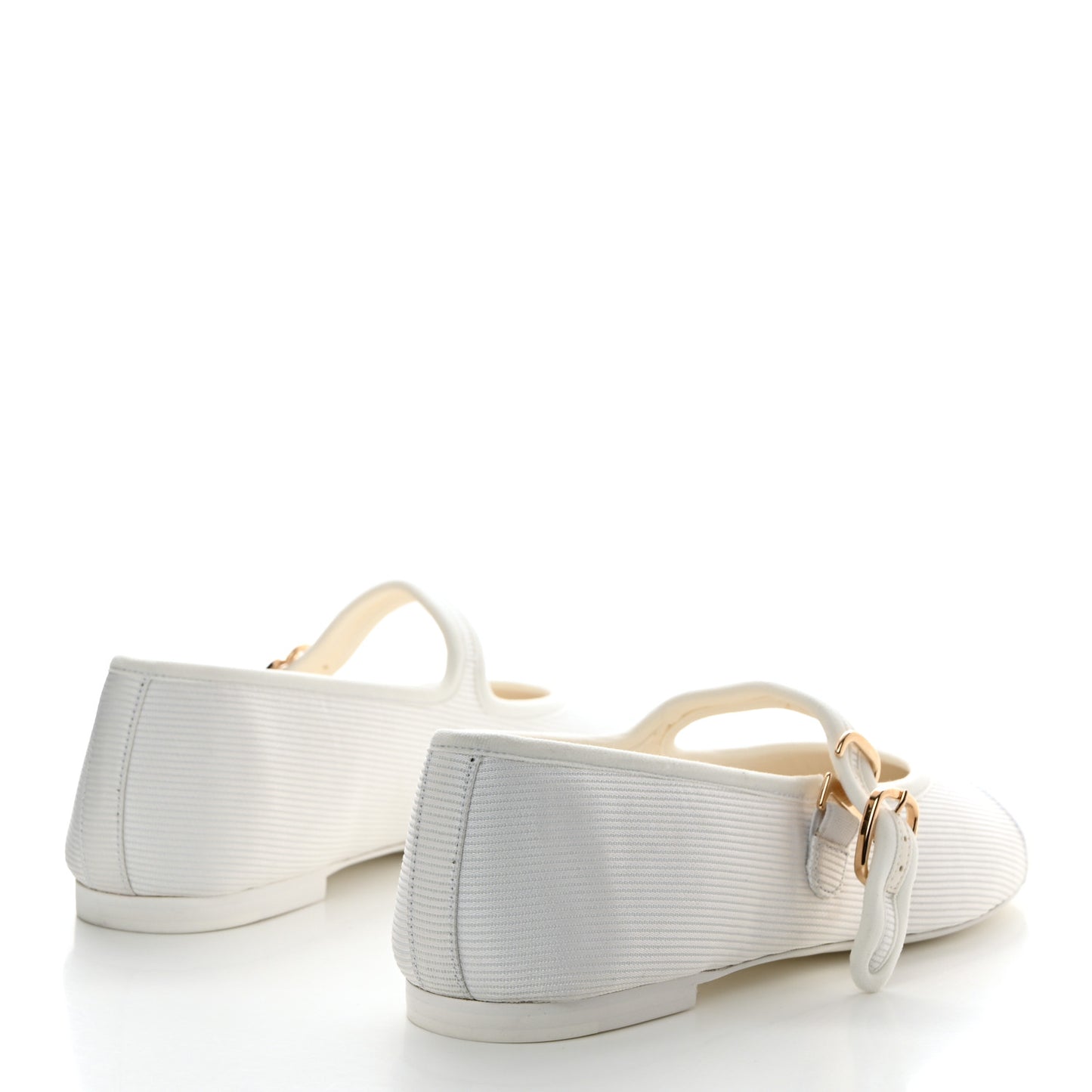 Canvas Mary Jane Flats 37.5 White
