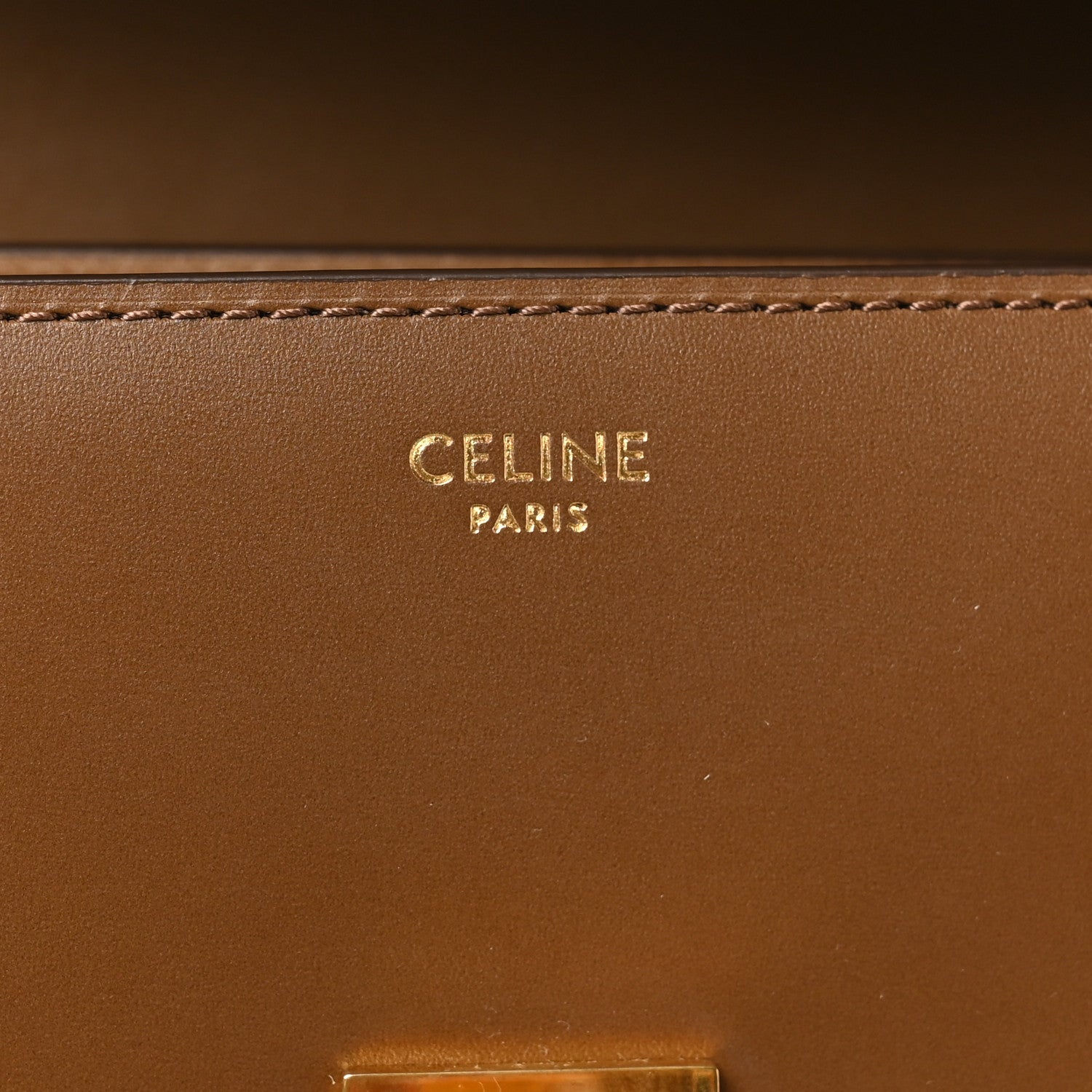 Celine Box Calfskin Teen Classic Box Flap Bag Camel 6 of 10