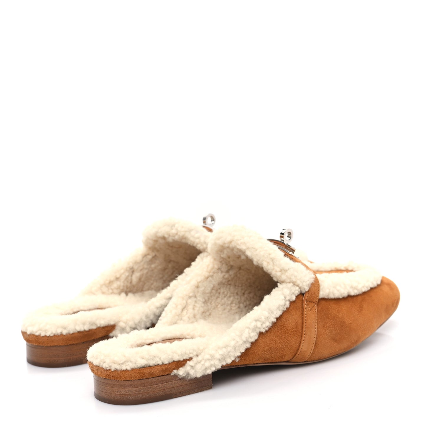 Suede Goatskin Woolskin Womens Oz Mules 41 Naturel