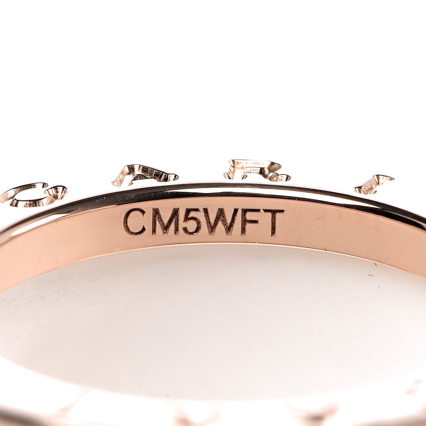 18K Rose Gold White Ceramic B.Zero1 Four-Band Ring 49 4.75