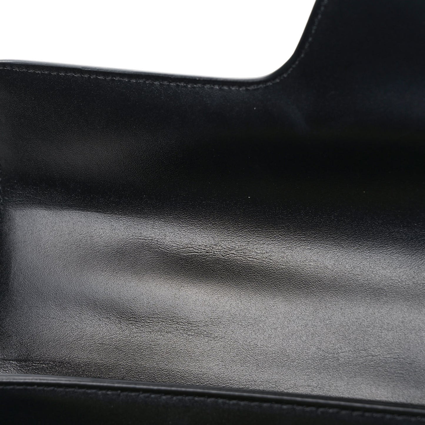 Satinated Calfskin Medium 16 Top Handle Bag Black