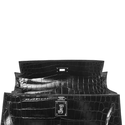 Hermes Shiny Niloticus Crocodile Kelly Sellier 32 26 of 37