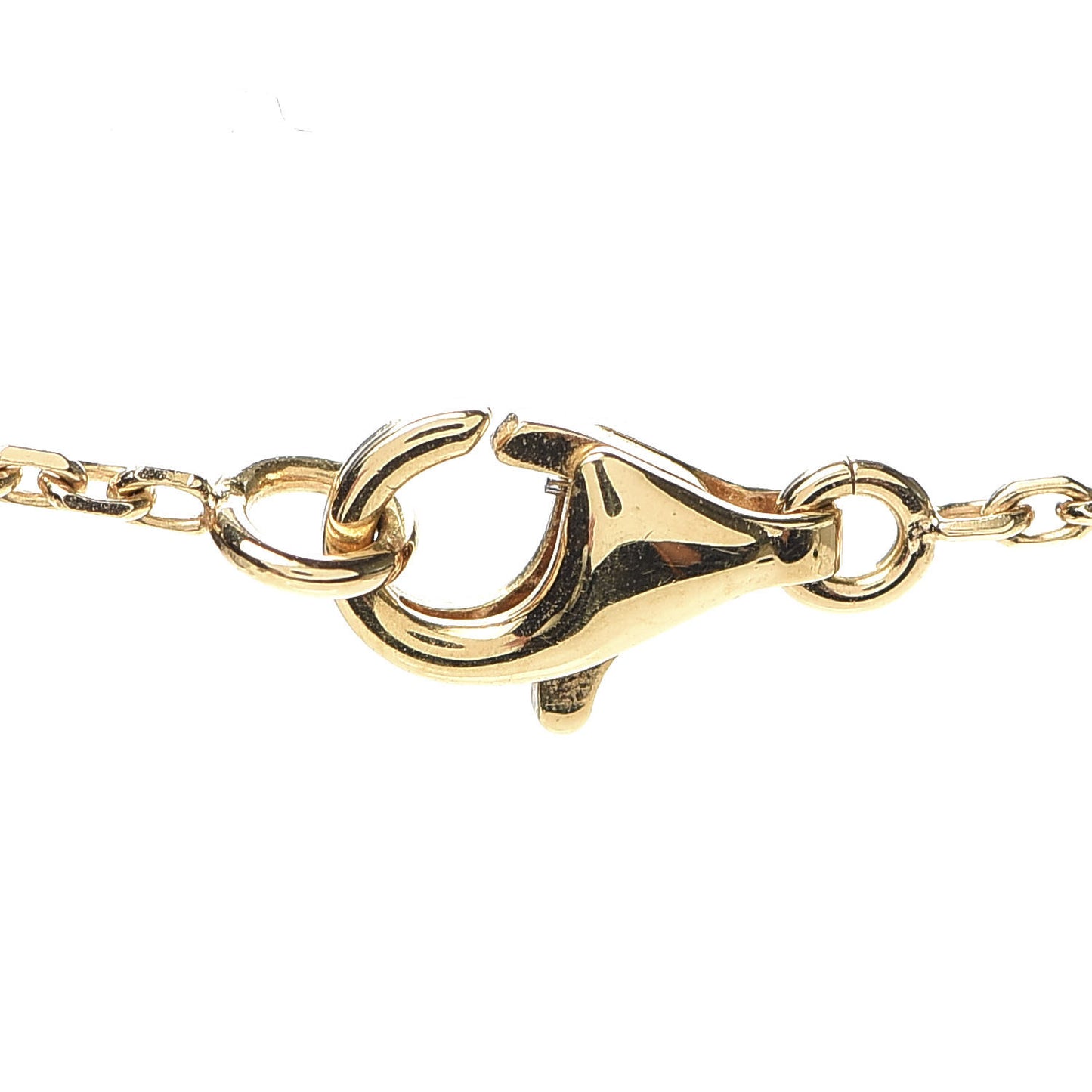 18K Yellow Gold Mother of Pearl Vintage Alhambra Pendant Necklace