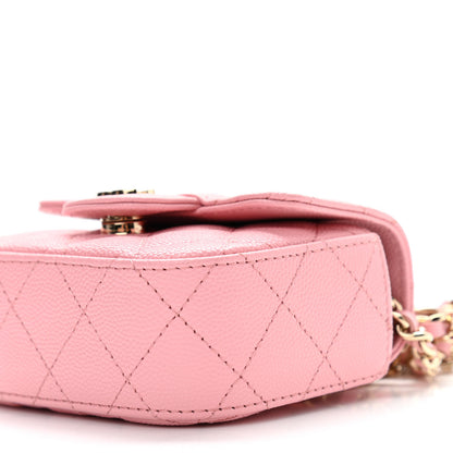 Chanel Caviar Quilted Mini Clutch With Chain Pink 11 of 12