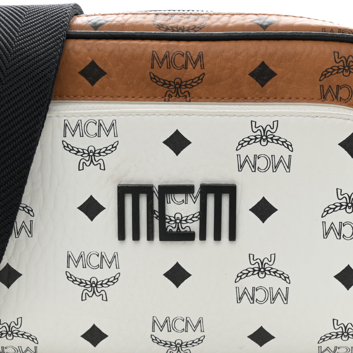 MCM Visetos Mix Small Klassik Crossbody White 8 of 10