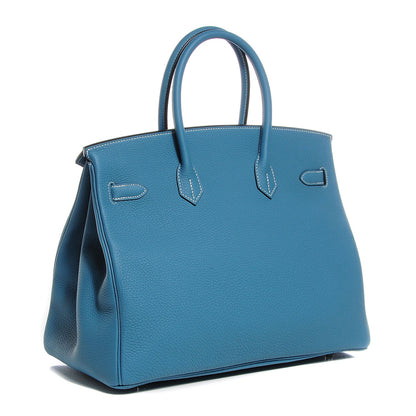 Hermes Togo Birkin 35 Blue Jean 3 of 27